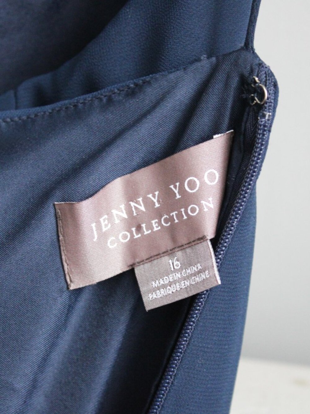 BHLDN Jenny Yoo Inesse Dress Navy Blue Flowy Bridesmaid Maxi Formal Dress sz 16 - Picture 4 of 9